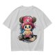 Olive T-shirt with One Piece Tony Tony Chopper Graphic Print