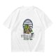 Olive green graphic t-shirt with Tonberry 'Good Night' print
