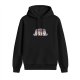 Black hoodie with cute hamsters driving car graphic