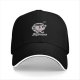 Black baseball cap with 'No Less Despresso' coffee cup graphic