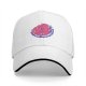 Black baseball cap with cartoon poop graphic and text print
