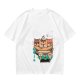 Olive green t-shirt with cute shiba inu ice cream graphic