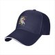 Black Baseball Cap With Dancing Unicorn Rainbow Graphic