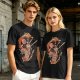 Olive T-shirt with Sushi Dragon Chopstick Art Print