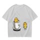 Olive T-Shirt With Funny Cookie In Coffee Cup Print