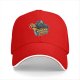 Black baseball cap with Scream Ghostface fast food themed graphic