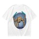 Olive T-Shirt With Rocking Stone Alien Robot And Amaze Text Print