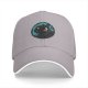Black Baseball Cap With Mystical Black Cat And Crescent Moon Art