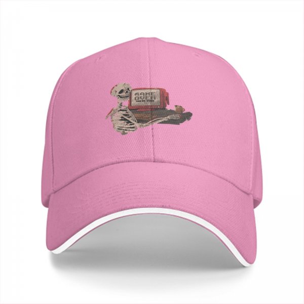Black baseball cap with skeleton gaming 'Game Over' graphic