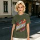 Olive green graphic t-shirt with Hot Trekkies Star Trek themed print