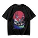 Olive T-Shirt With Anxious Sushi Characters In Soy Sauce Bowl Print
