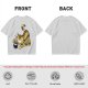 Olive T-shirt with Catbus and Soot Sprite Anime Print
