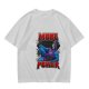 Olive Graphic T-Shirt with 'MORE POWER' and Muscular Skeleton Character