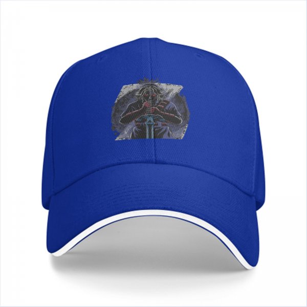 Black Baseball Cap With Dark Fantasy Warrior Sword Print