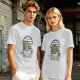 Olive green graphic t-shirt with Tonberry 'Good Night' print