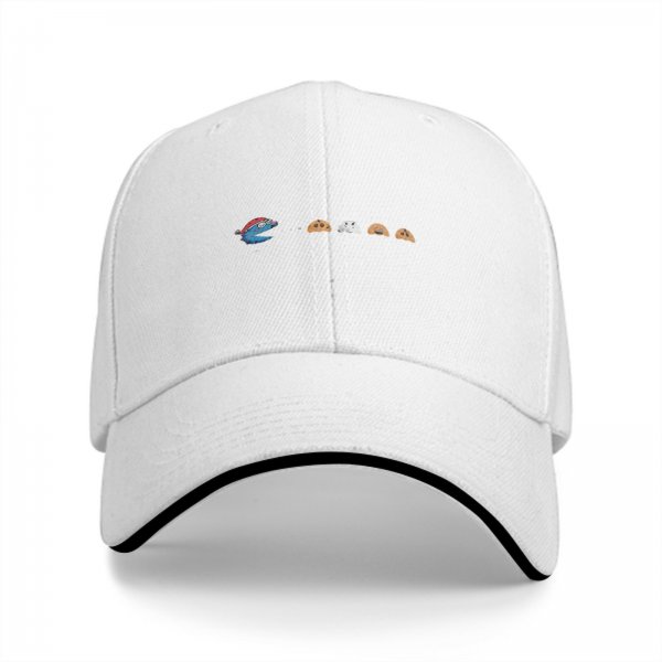 Black baseball cap with retro video game character graphic design
