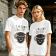 Olive Glitch Coffee Themed Graphic T-Shirt