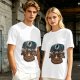 Oversized Army Green T-Shirt With Funny Tech Campfire Graphic