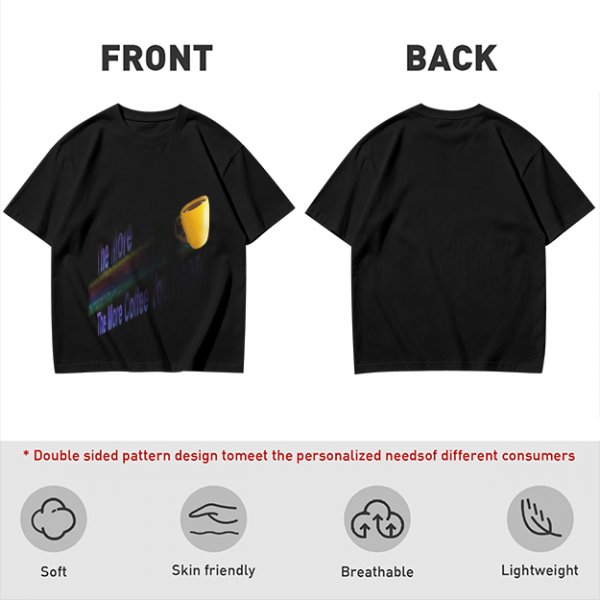 Olive Graphic T-Shirt With Coffee Mug And Rainbow Design