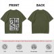 Olive T-Shirt with Retro Mario Brother Character Grid Art
