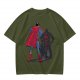 Olive T-shirt with Superman Laser Eyes Art Print