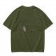 Olive Green Oversized T-Shirt With Minimal Graphic Print