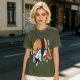Olive T-Shirt With Cute Clownfish Sushi Graphic Print