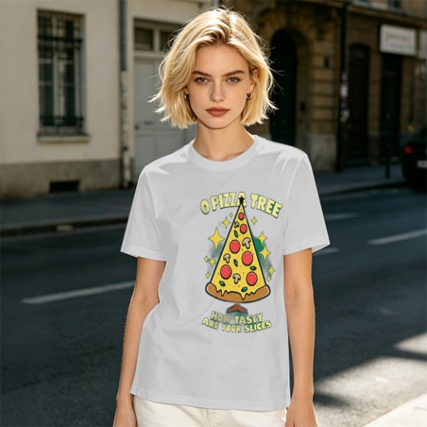 O Pizza Tree How Tasty Are Your Slices Funny Graphic T-Shirt
