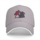 Black baseball cap with Superman and Batman shadow graphic