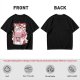 Olive T-Shirt with Strawberry Milk Carton Cat Shop Graphic