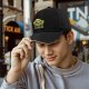 Black Baseball Cap With Goofy Green Slime Monster Print
