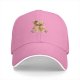 Black Baseball Cap With Cartoon Singing Pug Graphic