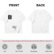 Olive green graphic t-shirt with cute eye design and Japanese text print