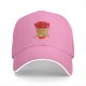 Black baseball cap with capybara eating ramen ramen club print