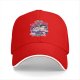 Black baseball cap with local monsters blood donation graphic print