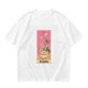 Olive T-Shirt With Ramen Tarot Card Style Graphic Print