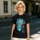 Olive Green T-Shirt With Alien Warrior Graphic Print