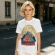 Capybara Camping Tent Full Moon Graphic T-Shirt