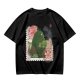 Olive T-Shirt with Totoro Cherry Blossom Stamp Art Print