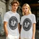 Olive T-Shirt with Vampire Roommates Names Presidential Seal Print