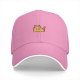 Black Baseball Cap With Cute Orange Cat Holding Coffee Cup Print