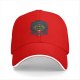 Black Baseball Cap With Colorful Mystical Geometric Emblem Print