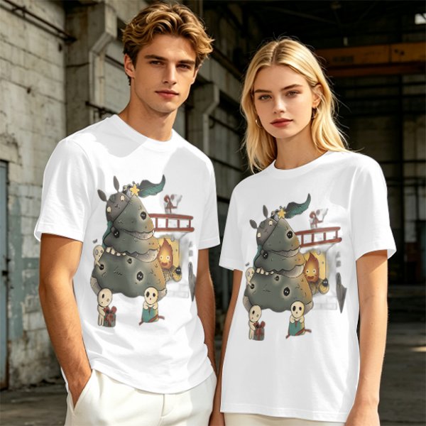 Studio Ghibli Fantasy Creature Graphic T-Shirt Design