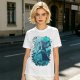Olive Green T-Shirt With Mystical Ancient Tree Face Print