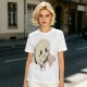 Olive T-Shirt With Cute Angry Ghost Holding Axe Graphic