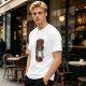 Olive graphic t-shirt with nervous raccoon and 'all of my systems nervous' text