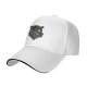 Black Baseball Cap With Swordsman Skull Graphic Design
