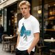 Olive Graphic T-Shirt with Blue Tiger and Studio Derpy Text