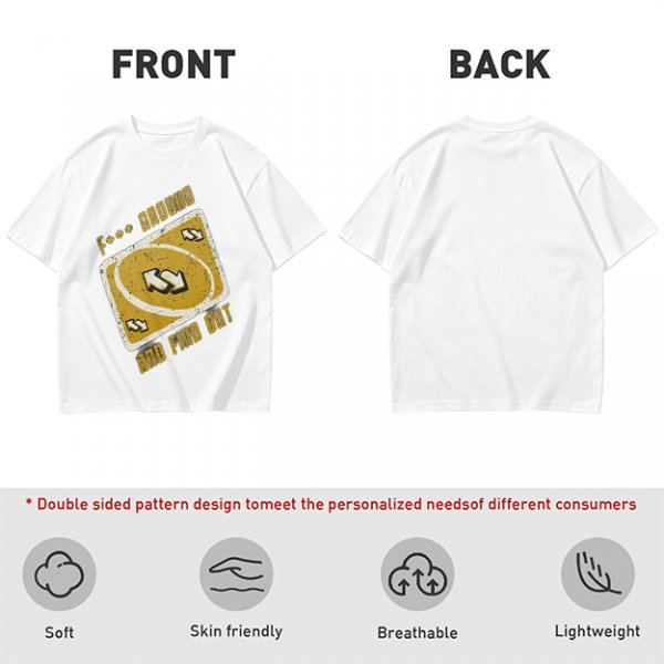 Olive Graphic Tee With 'F*** Around And Find Out' Uno Reverse Card Print