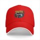 Black baseball cap with Pew Pew Fighters space gun graphic